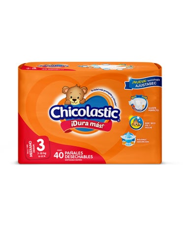 Pañales Chicolastic Tercera Etapa 3 M 40 pzas Mediana Chicolastic