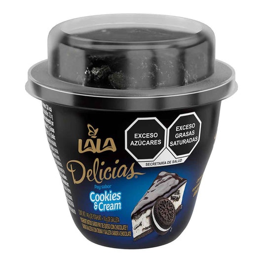 Delicias Sabor Pay De Cookies & Cream140 G Lala Yoghurt Batido Con Galletas