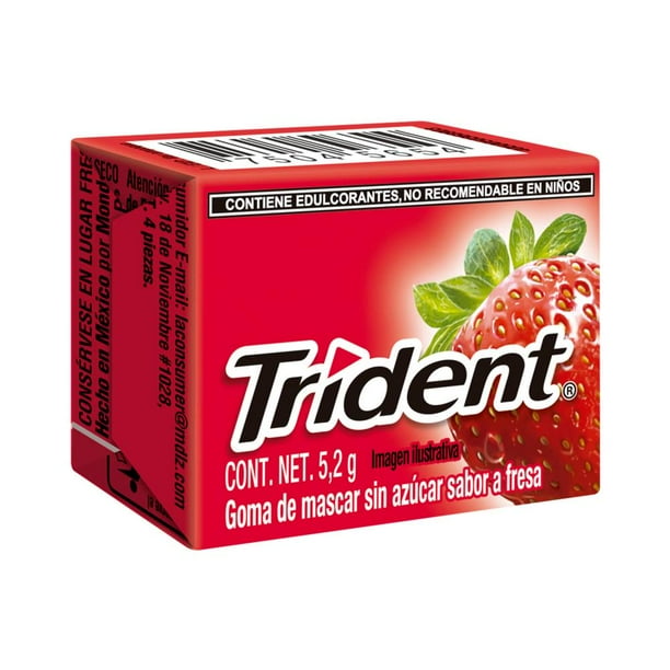 Trident Sabor Fresa 4 Pastillas
