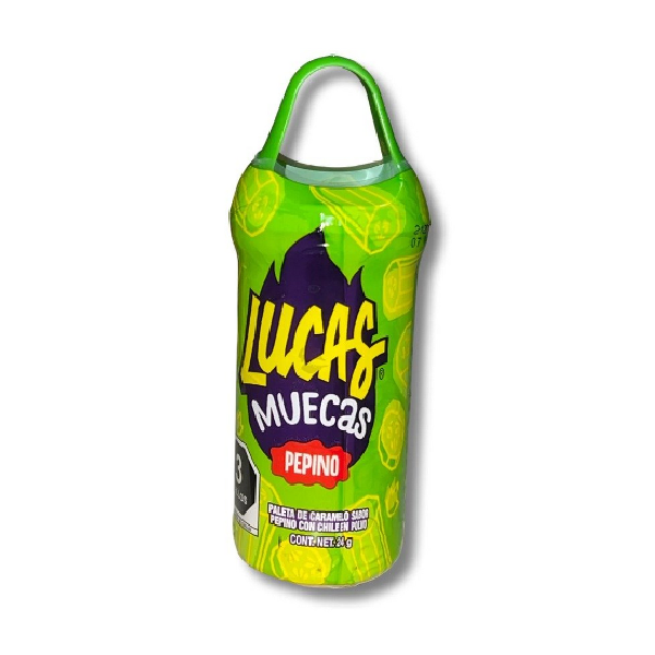 Lucas Muecas Pepino 24 g Paleta de Caramelo y Chile