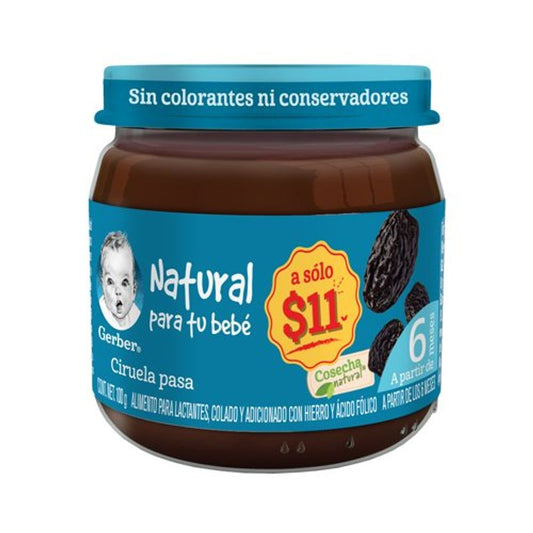 Gerber Alimento Natural de Ciruela Pasa 100 ml para Tu Bebé