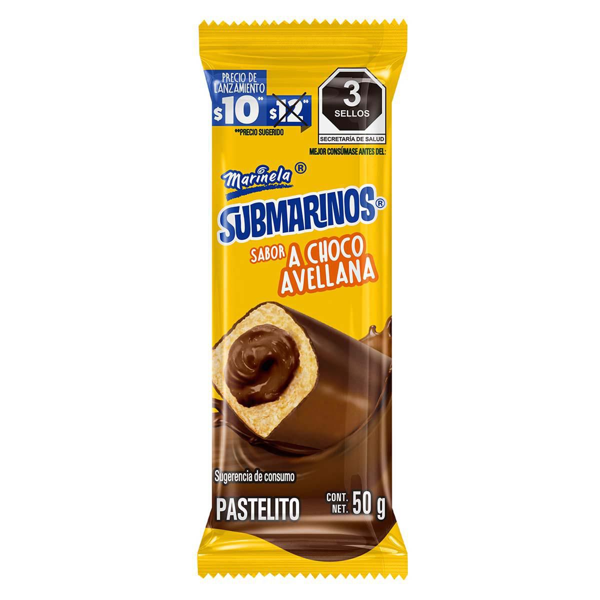 Submarino De Choco Avellana 55 G Marinela