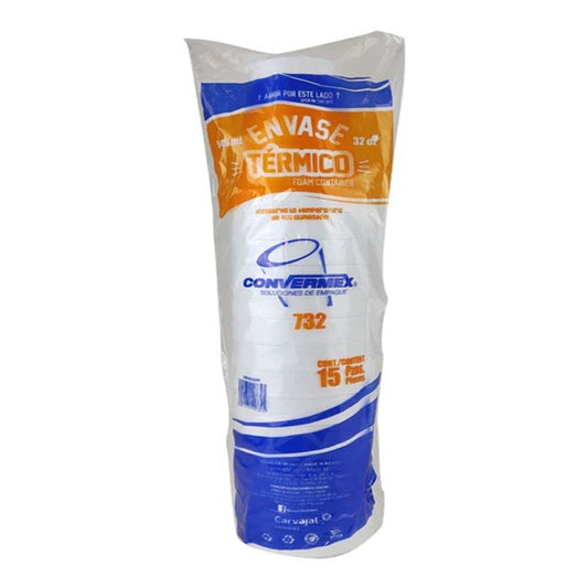 Envase Termico Convermex 32 Oz 732 15 pzas