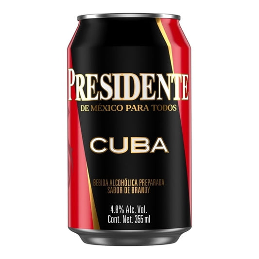 Presidente Cuba 355 ml Bebida Alcohólica con Brandy Lata 4.8% Alc. Vol.