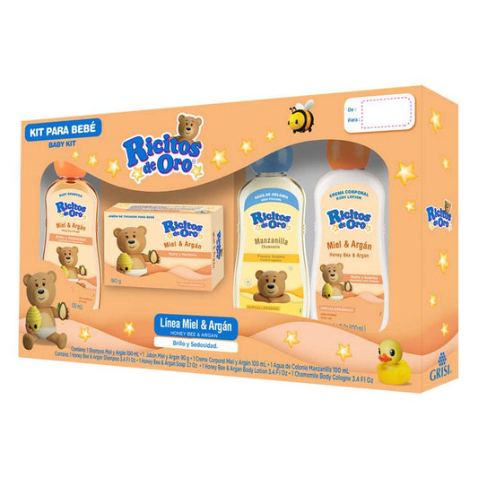 Kit para Bebé Ricitos de Oro Linea Miel & Argan
