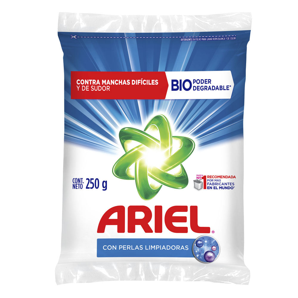 Detergente Ariel 250 g Poder y Cuidado para Ropa en Polvo