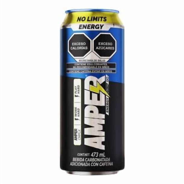 Amper Energy 473 Ml Lata Bebida Carbonatada Con Cafeina