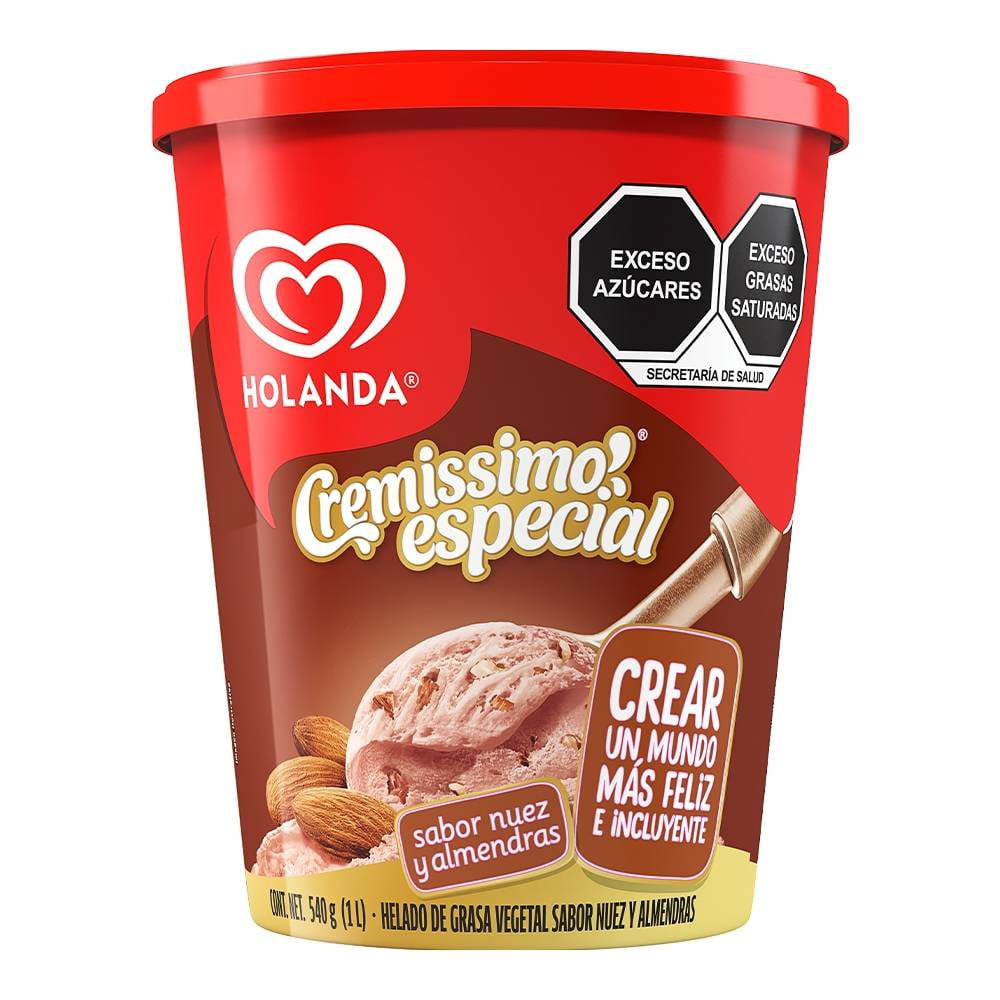 Cremisimo Especial Sabor Nuez Y Almendras 486 G Helado Holanda