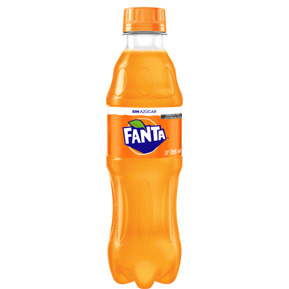 Fanta Sabor Naranja sin Azúcar 355 g Refresco Coca