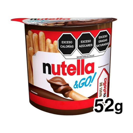 Nutella & Go 52 g Crema de Avellanas con Cacao y Palillos de Pan