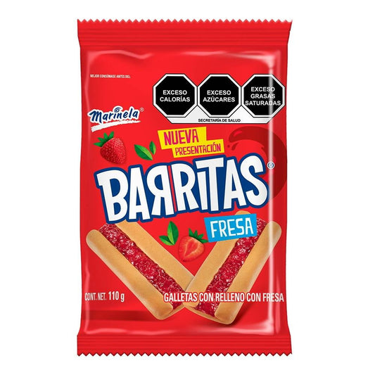 Barritas De Fresa 110 G Marinela