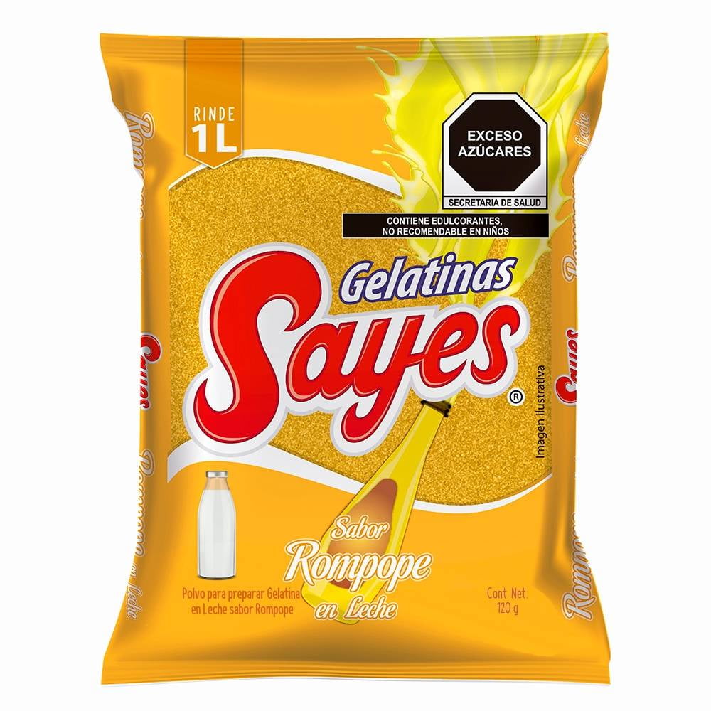 Gelatina Sabor Rompope Sayes 120 g de Leche