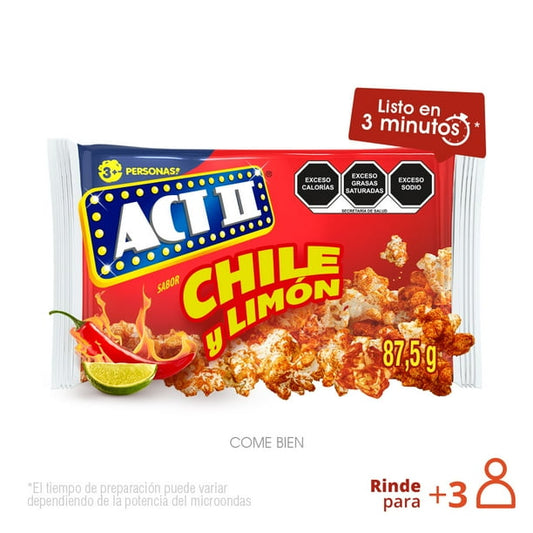 Palomitas Chile y Limón 87 g Aci Ii Palomitas para Microondas