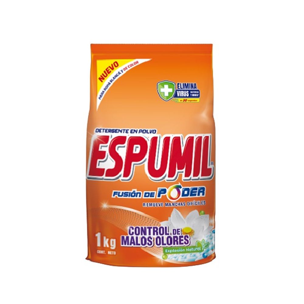 Detergente Espumil 1 kg Explosion Natural para Ropa en Polvo