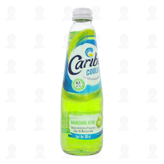 Caribe Cooler Manzana Kiwi 300 Ml Bebida Alcoholica  Botella 4.7 % Alc. Vol.