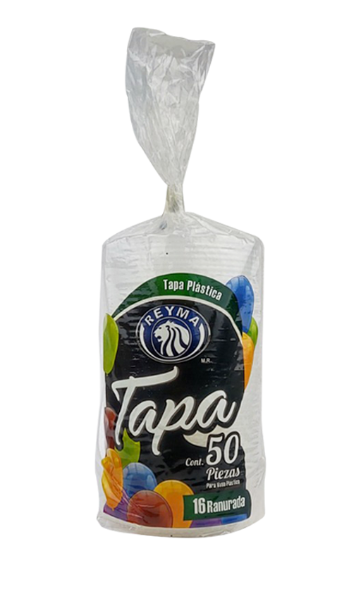 Tapa De Plastico Reyma  16 Ranurada  50 Pz