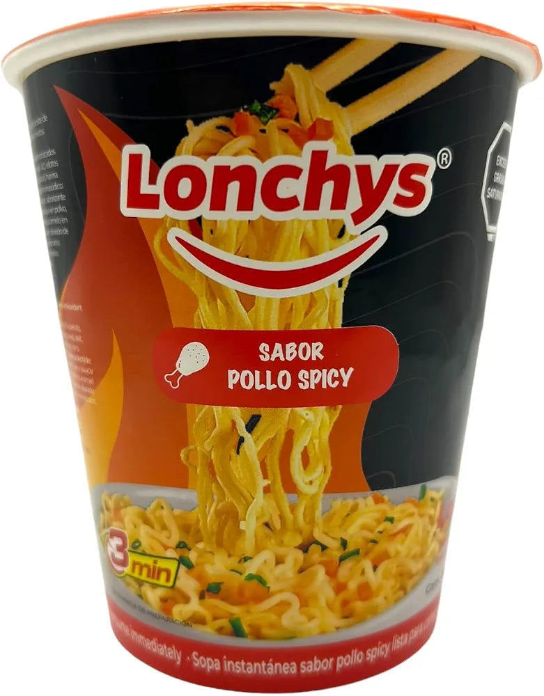Lonchys Sabor Pollo Spicy 65 g Sopa Instantanea