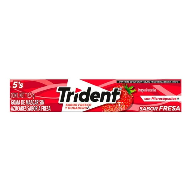 Trident Sabor Fresa 5 Pastillas