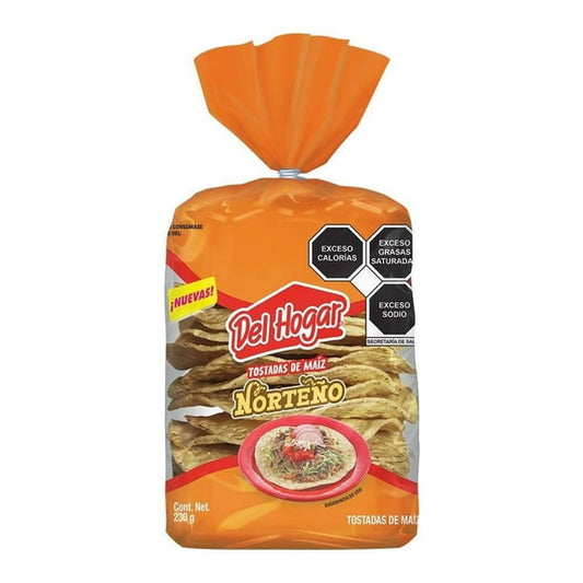 Norteño Tostadas de Maiz 230 g del Hogar