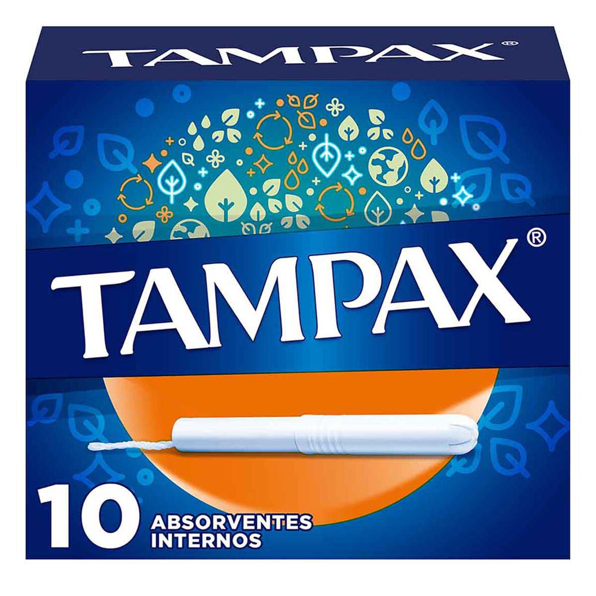 Tapones Tampax Absorbentes Internos 10 Pz