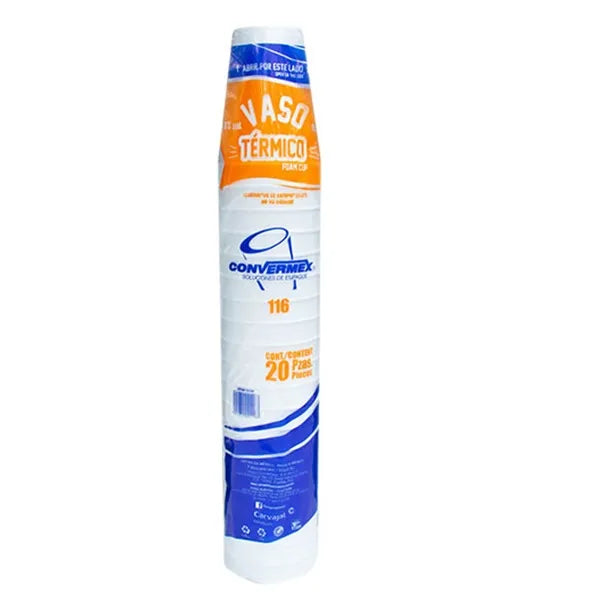 Vaso De Termico Convermex  16 Oz  116  20 Pz