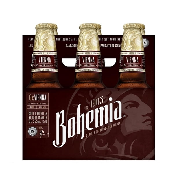 Six Bohemia 355 Ml Cerveza Botellita 4.9 % Alc. Vol.