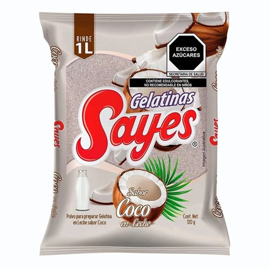 Gelatina de Sabor Coco Sayes 120 g