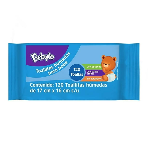 Toallitas Humedas Para Bebe 120 Pz Bebyto