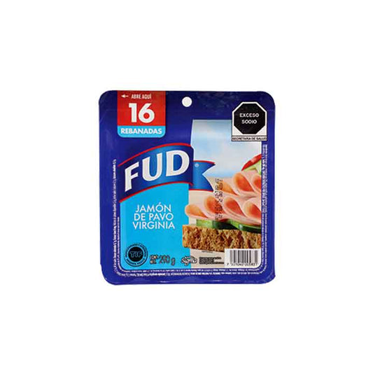 Fud Jamon de Pavo y Cerdo Amaricano 196 g 12 pzas
