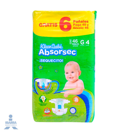 Grande Cuarta Etapa 46 pzas Absorsec Kleenbebe