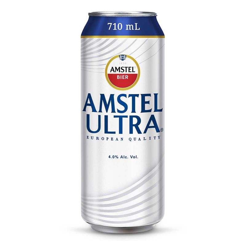 Amstel Ultra  710 Ml Cerveza Lata 4 % Alc. Vol.