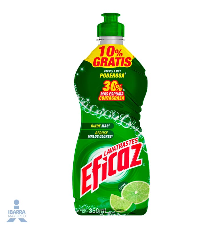 Lavatrastes Eficaz Limón 350 ml Detergente Liquido