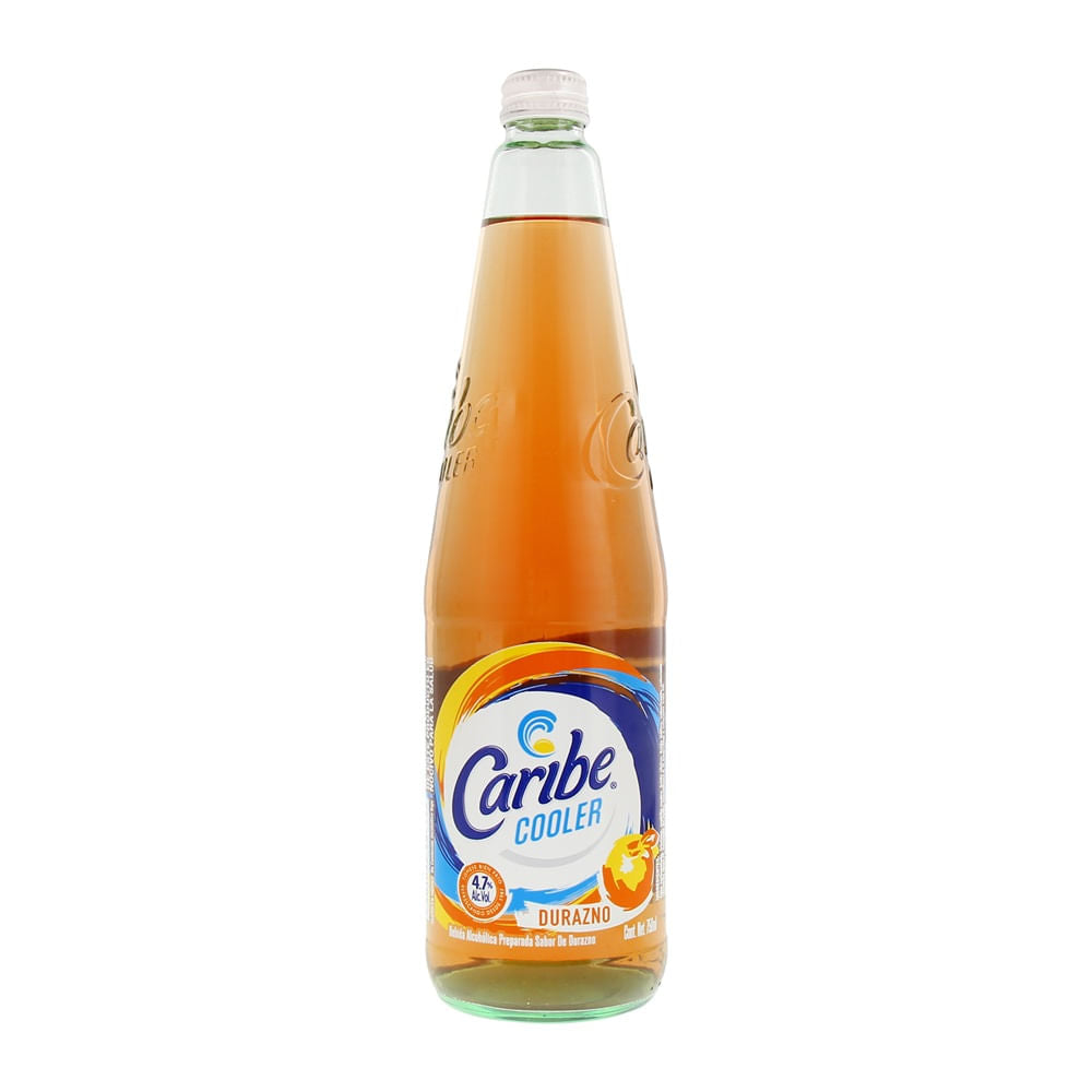 Caribe Cooler Durazno  750 Ml Bebida Alcoholica  Botella 4.7 % Alc. Vol.