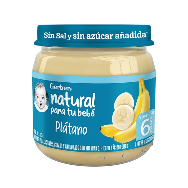 Gerber Alimento Natural de Plátano 100 ml para Tu Bebé