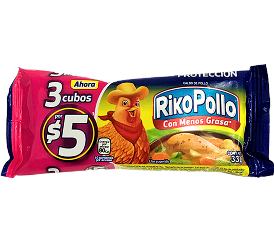 Rikopollo 3 pzas Concentrado de Pollo