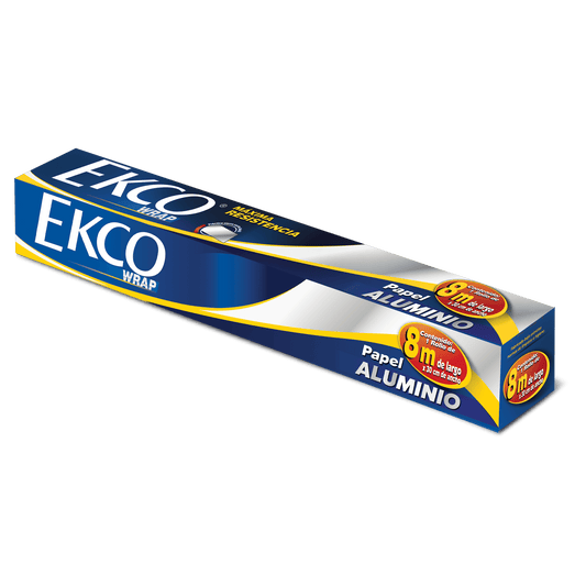 Ekco Papel Aluminio 8 Metros Maxima Resistencia
