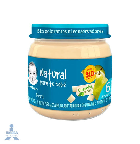 Gerber Alimento Natural de Pera 100 ml para Tu Bebé