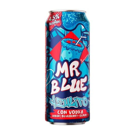 Mr Blue Azulito con Vodka Sabor Bluenerry 473 ml 4.5 % Acl.Vol.