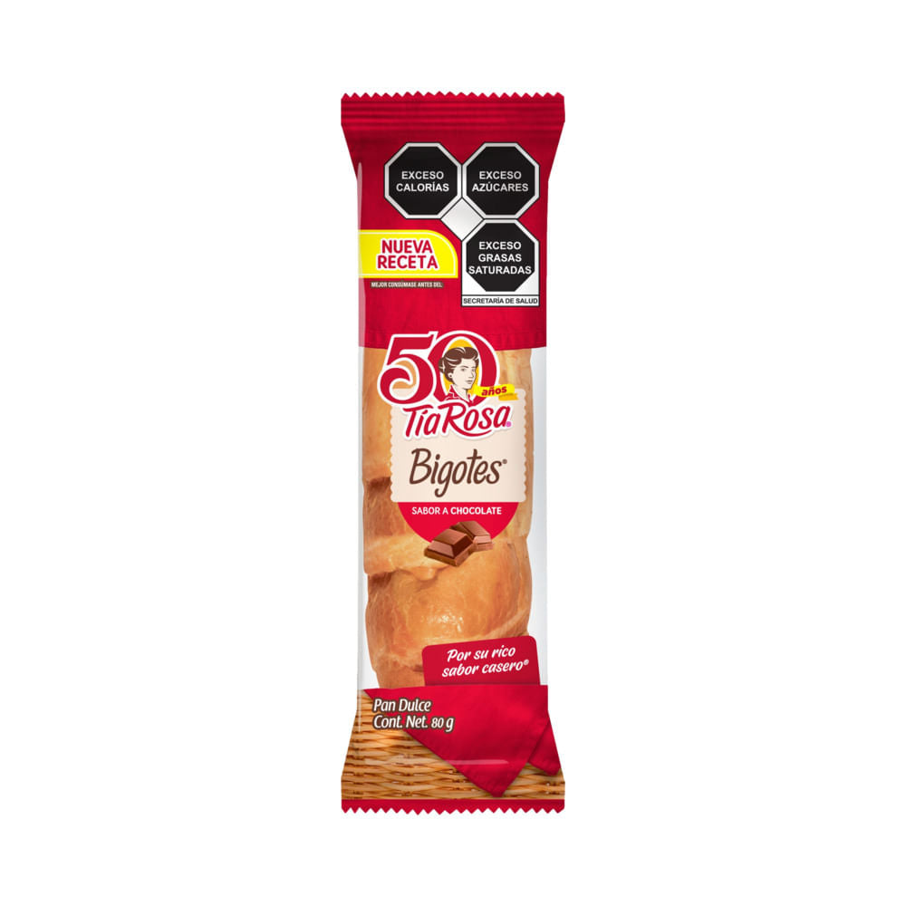 Bigotes Sabor Chocolate 80 G Tia Rosa