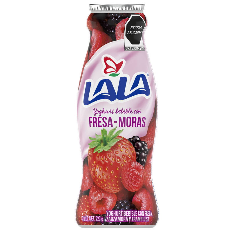 Yoghurt Bebible Con Fresas-Moras 220 G Lala