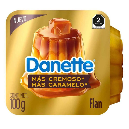 Flan Sabor Vainilla 100 g Danette Dulce a Base de Leche