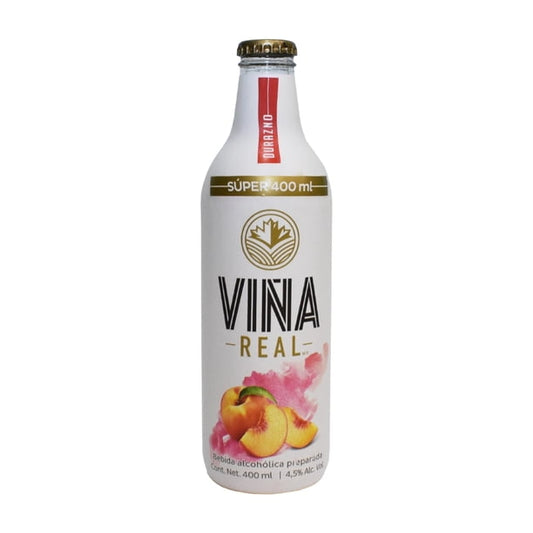 Viña Real Durazno 400 Ml Bebida  Alcoholica Preparada 4.5 % Alc. Vol.