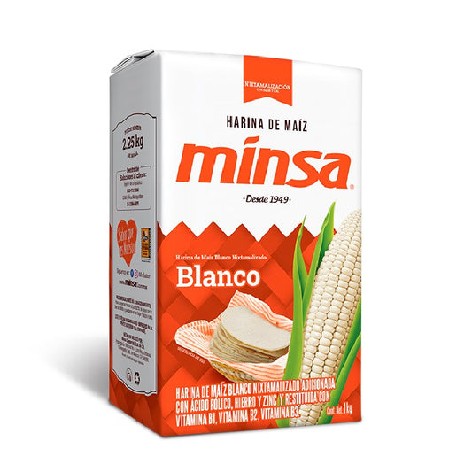Minsa 1 kg Harina de Maiz Blanco