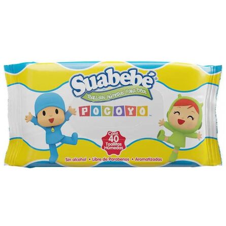 Toallitas Humedas Para Bebe 40 Pz Suabebe Pocoyo