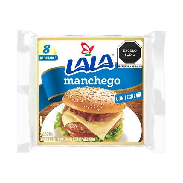 Queso Tipo Manchego 8 pzas 144 g Lala