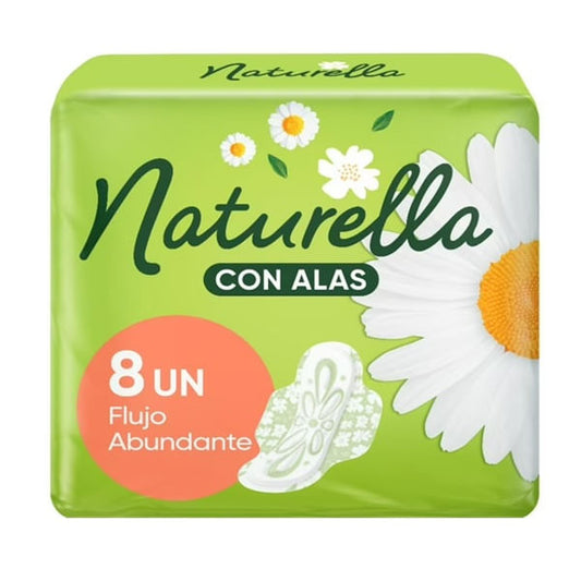 Toallas Naturela Regulares 8 Pz Con Alas