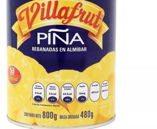 Villafrut 850 G Piña En Rebanadas En Conserva