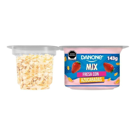 Danone Mix Sabor Fresa 130 G Yoghurt Con Azucaradas