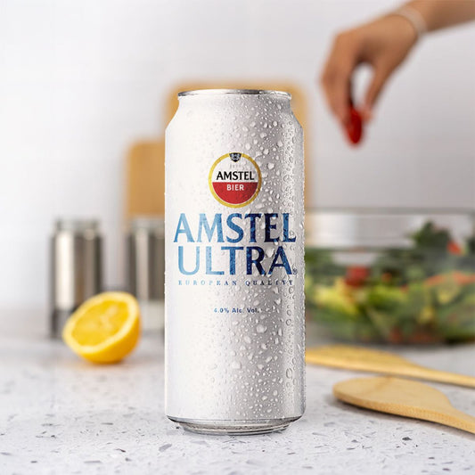 Amstel Ultra  473 Ml Cerveza Lata 4 % Alc. Vol.