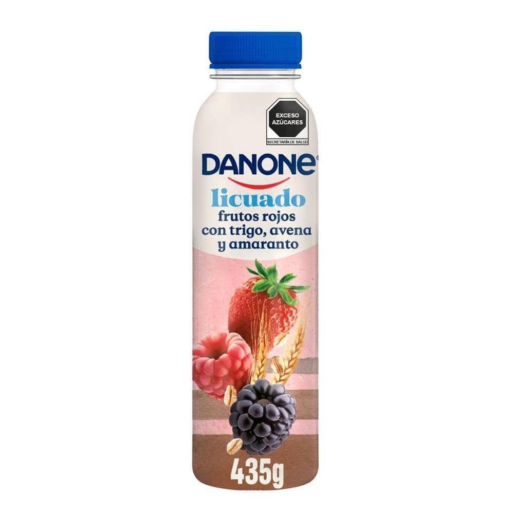 Danone Licuado Frutos Rojos Con Cereales 435 G  Yoghurt Para Beber
